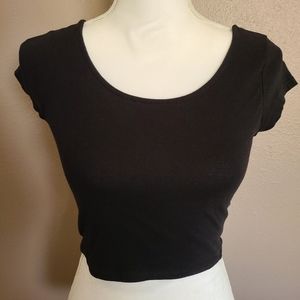 Charlotte Russe Black Crop Top